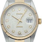 Rolex Datejust Watch Diamond Computer Dial 18k Yellow Gold SS