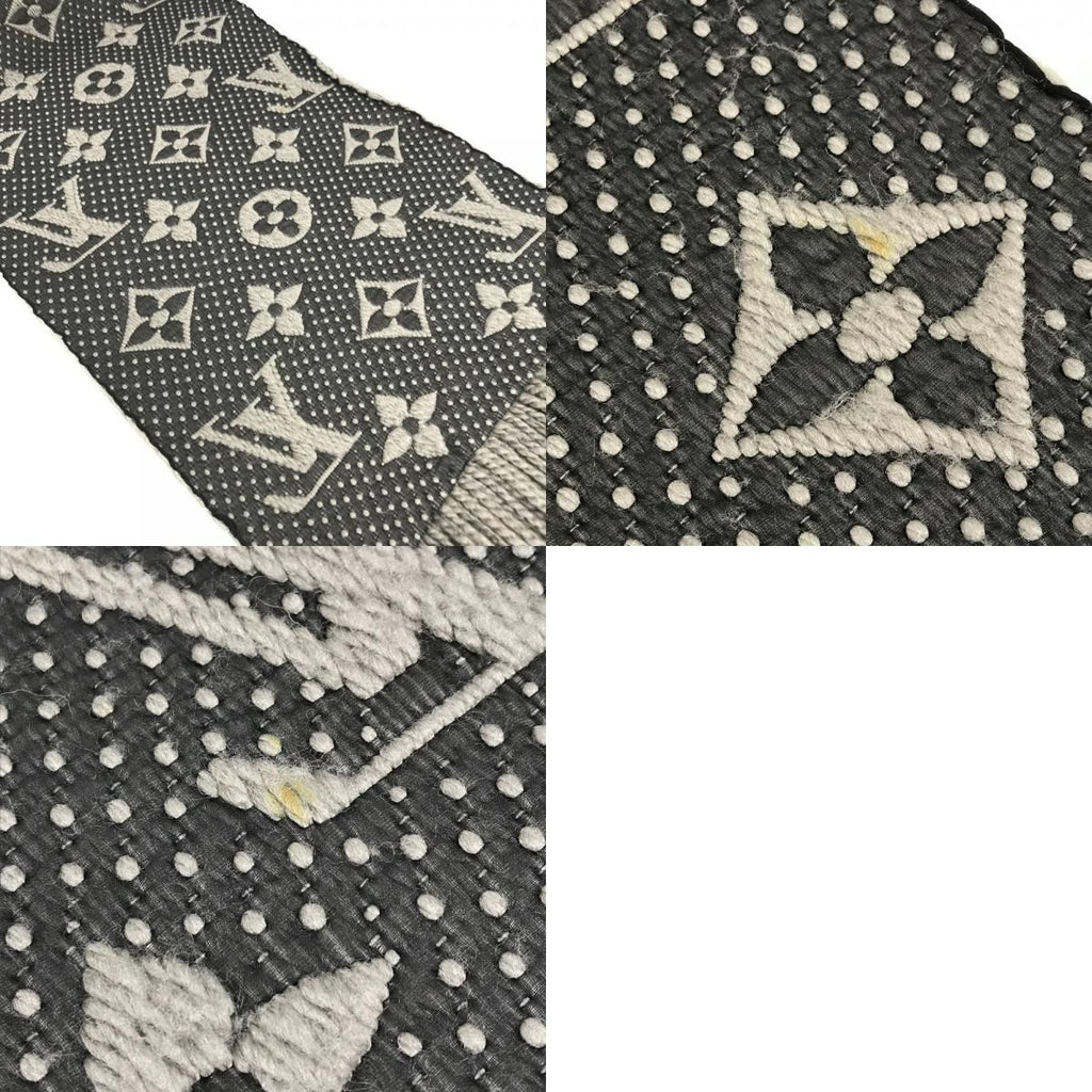Louis Vuitton Scarf Echarpe Logo Mania Wool Gray — view 9