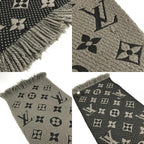 Louis Vuitton Scarf Echarpe Logo Mania Wool Gray — view 8