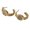 Louis Vuitton Earrings ID Chain Motif Metal Gold