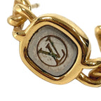 Louis Vuitton Earrings ID Chain Motif Metal Gold — view 4