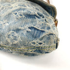 Louis Vuitton Shoulder Bag Mini Pleaty Monogram Denim Blue — view 5