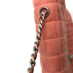 Chanel Shoulder Bag Choco Bar Suede Pink — view 3