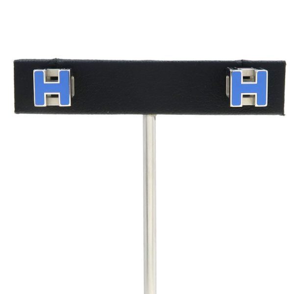 Hermes Cube Earrings Silver