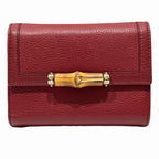 Gucci Bamboo Trifold Wallet Leather