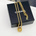 Chanel Necklace CC Logo Icon Ball Box Gold