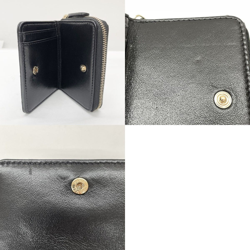 Chanel Zip Coin Purse CC Logo Lambskin Gold Black — view 7