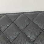 Chanel Clutch Caviar Leather Quilted Chain Wallet Black — view 4