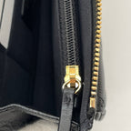 Chanel Clutch Caviar Leather Quilted Chain Wallet Black — view 6