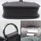Hermes Evelyne TPM Shoulder Bag Taurillon Clemence Pull Noir Purple Silver — view 4