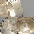 Gucci Crystal Lion Head Ring Black Aging Finish Metal