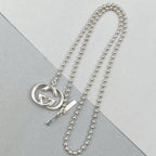 Gucci Interlocking Necklace Silver — view 4