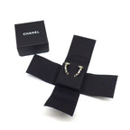 Chanel Earrings CC Logo Hoop Rhinestone Imitation Pearl — view 6