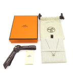 Hermes Necklace Pop Mini Brown Glace Lacquer Metal — view 7