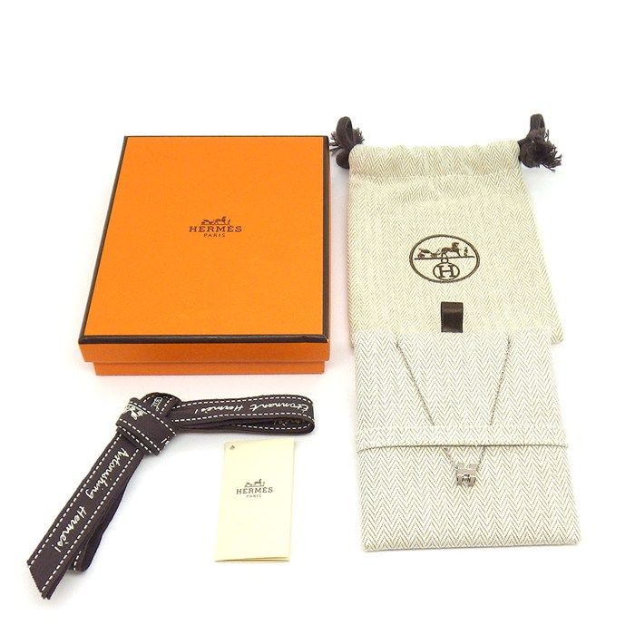 Hermes Necklace Pop Mini Brown Glace Lacquer Metal — view 7
