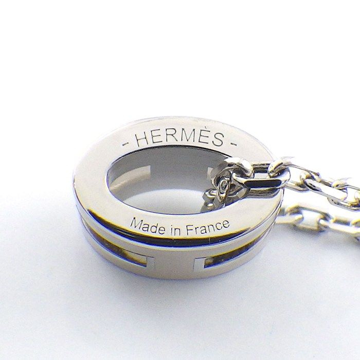 Hermes Necklace Pop Mini Brown Glace Lacquer Metal — view 4