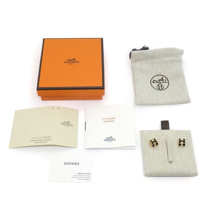 Hermes Earrings Pop Mini Black Lacquer — view 9