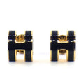 Hermes Earrings Pop Mini Black Lacquer