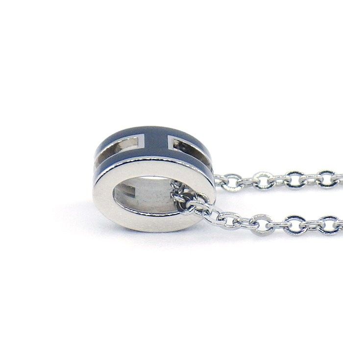 Hermes Necklace Pop Mini Black Lacquer Metal — view 2