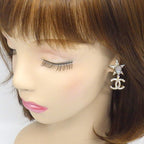 Chanel Earrings CC Logo Resin Rhinestone — view 4