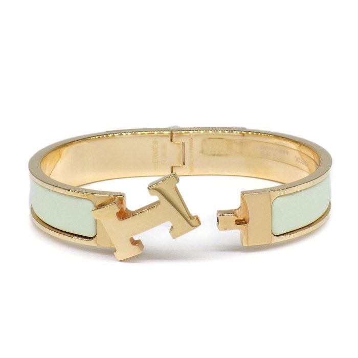Hermes Bangle Click PM Vert Fizz Enamel Bracelet — view 3