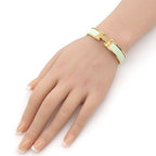 Hermes Bangle Click PM Vert Fizz Enamel Bracelet — view 6