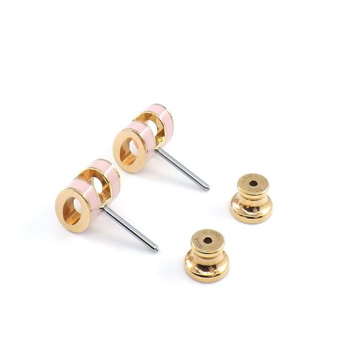 Hermes Earrings Pop Mini Rose Dragee Lacquer — view 2