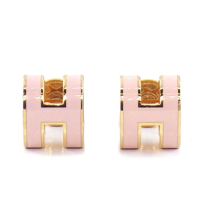 Hermes Earrings Pop Mini Rose Dragee Lacquer