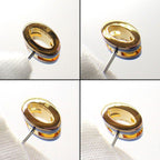 Hermes Earrings Pop Mini Blue Royal Lacquer — view 6