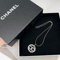 Chanel CC Logo Rhinestone Necklace