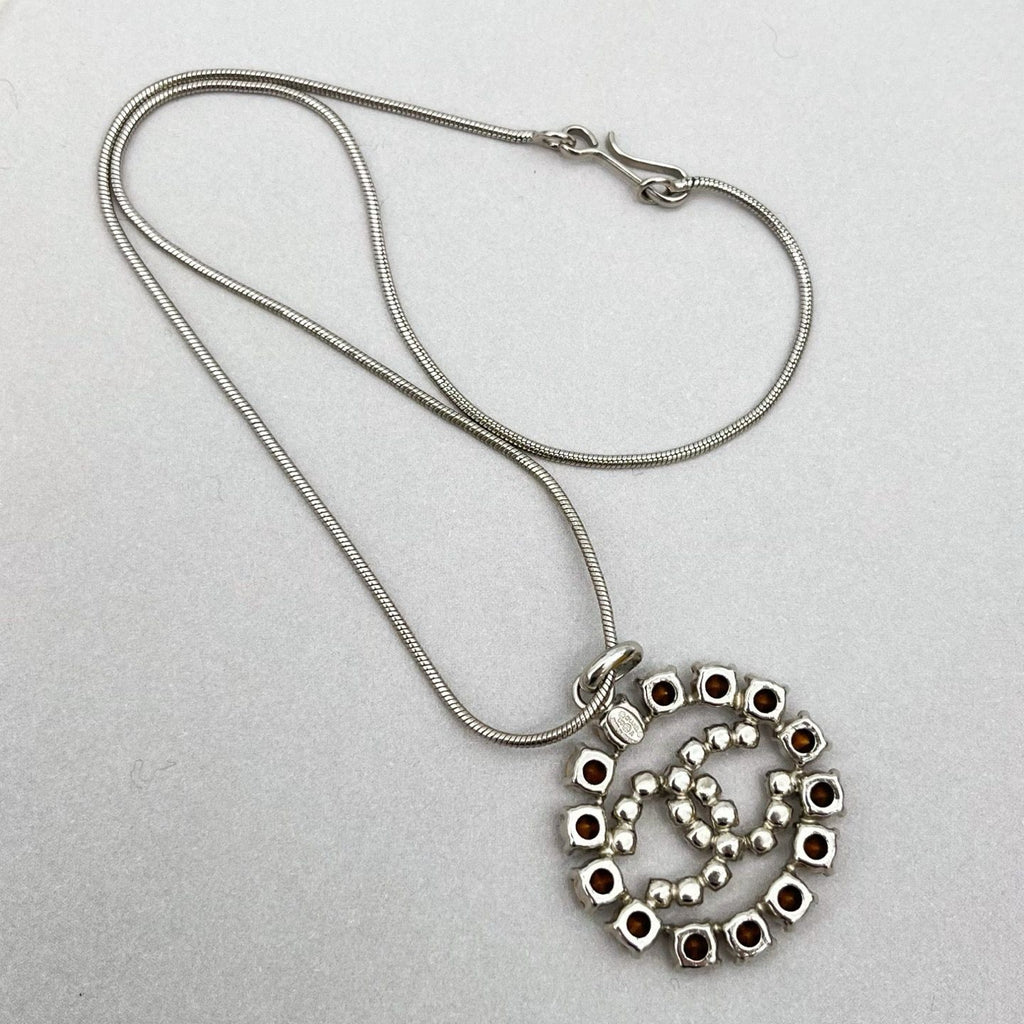 Chanel CC Logo Rhinestone Necklace — view 4