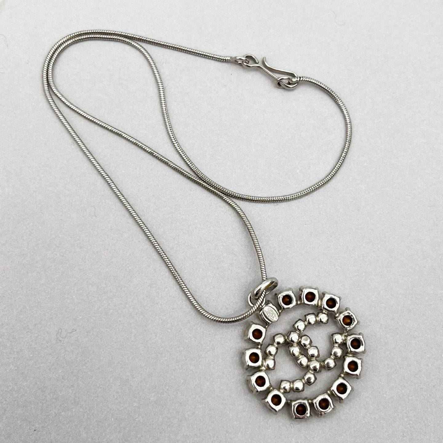 Chanel CC Logo Rhinestone Necklace — view 4