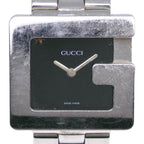Gucci Watch Stainless Steel Quartz Analog Display Boys Black Dial