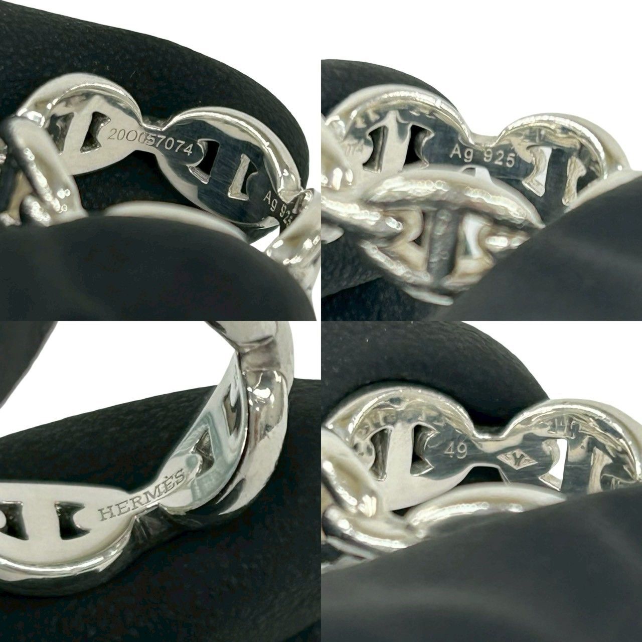 Hermes Enchainee 925 Sterling Silver Ring