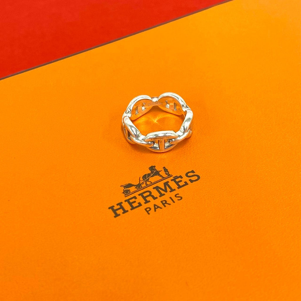 Hermes Enchainee 925 Sterling Silver Ring