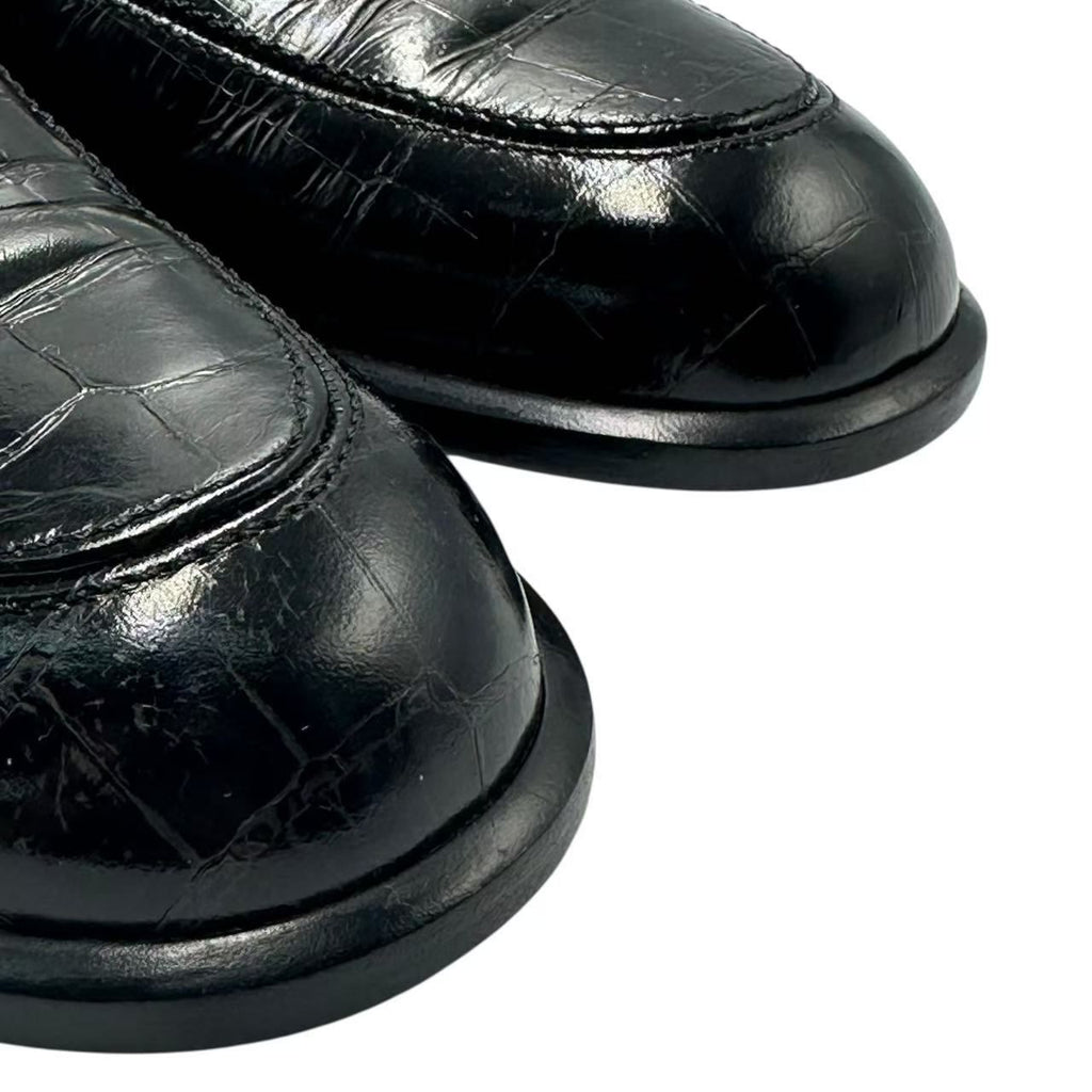 Celine Loafers Leather Croco Pattern 36.5 Black — view 4