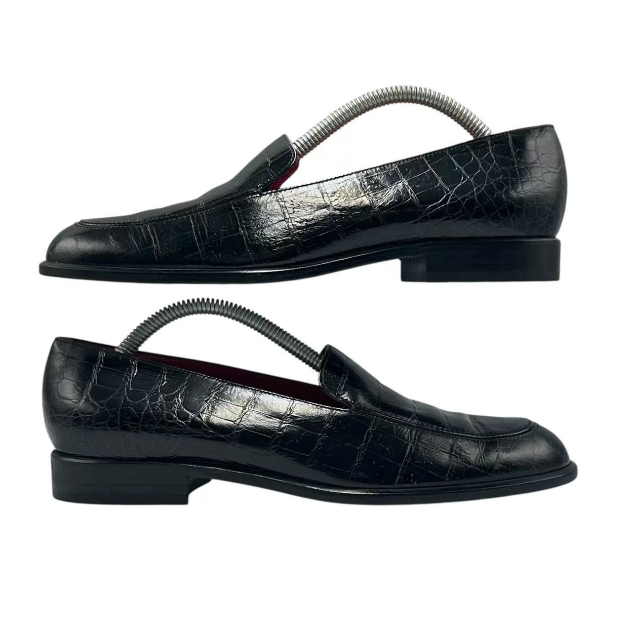 Celine Loafers Leather Croco Pattern 36.5 Black — view 3