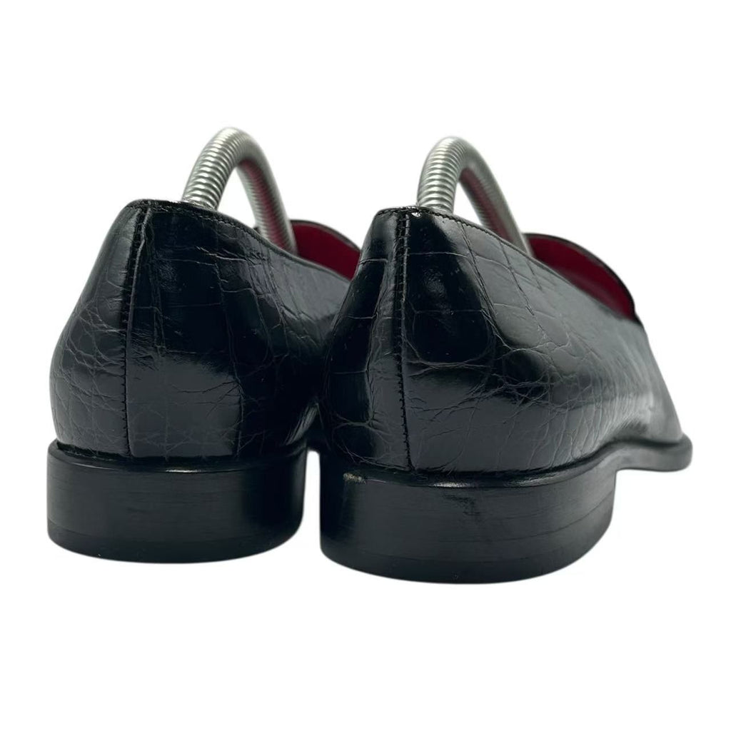 Celine Loafers Leather Croco Pattern 36.5 Black — view 5