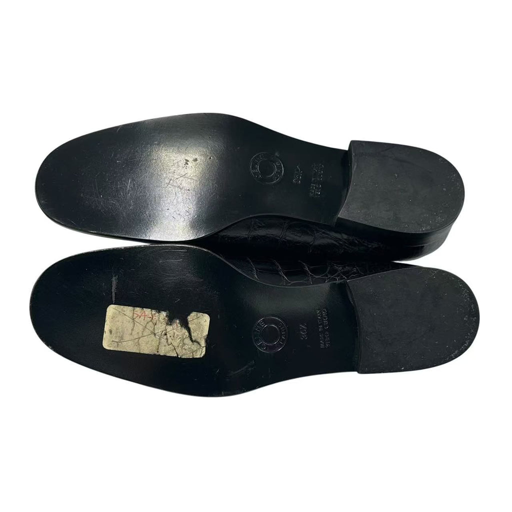 Celine Loafers Leather Croco Pattern 36.5 Black — view 6