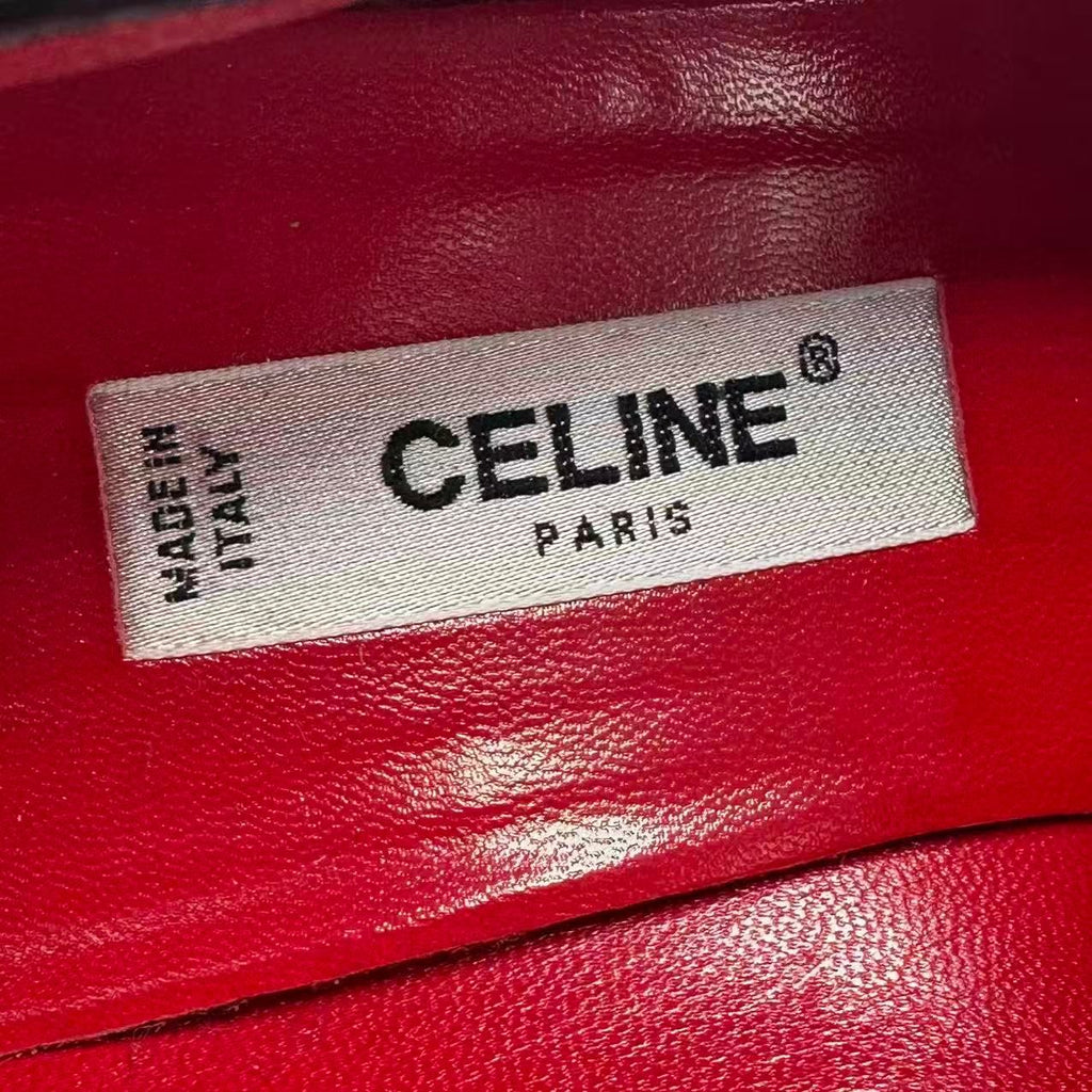 Celine Loafers Leather Croco Pattern 36.5 Black — view 7