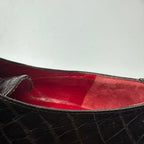 Celine Loafers Leather Croco Pattern 36.5 Brown — view 7