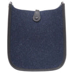 Hermes Evelyne TPM Amazon Felt Swift Blue Nuit Silver Shoulder Bag — view 3