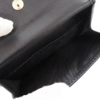Prada Saffiano Triangle Leather Black Trifold Wallet — view 7