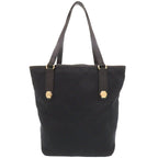 Gucci GG Canvas Leather Black Tote