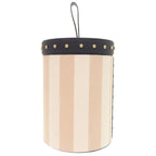 Fendi Striped Pattern Studs Leather Canvas Navy Beige Multi Box Case Shoulder — view 4