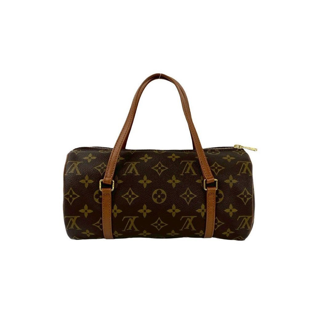 Louis Vuitton Papillon 26 Monogram Leather Drum Boston Bag Brown — view 3