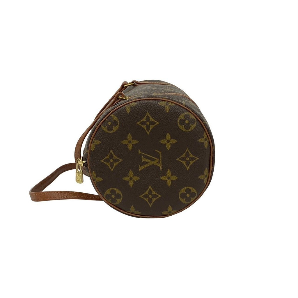 Louis Vuitton Papillon 26 Monogram Leather Drum Boston Bag Brown — view 5