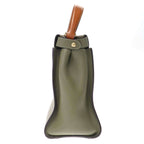 Fendi Peekaboo Medium 2-Way Leather Shoulder Bag Khaki — view 3