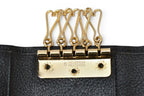 Saint Laurent Yves YSL Key Case Vintage Leather Black Gold Key Holder — view 6