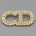 Dior CD Crystal Brooch Gold